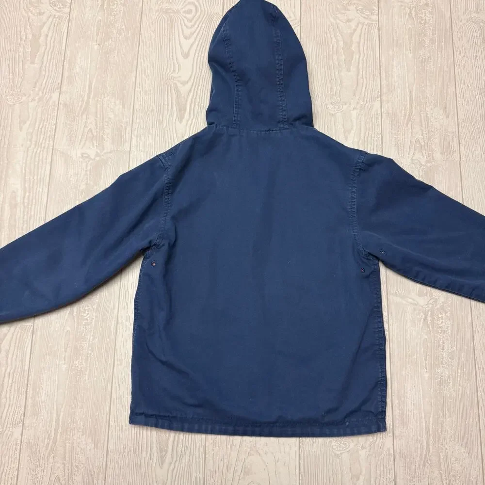Polo Ralph Lauren Boys Toddler Reversible Hooded Jacket Navy Blue Orange Coat